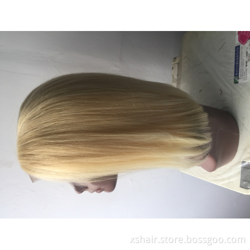 Good Selling Natural Straight Lace 100 Wholesale 100% Vendor Front Human Hair Wig Blonde